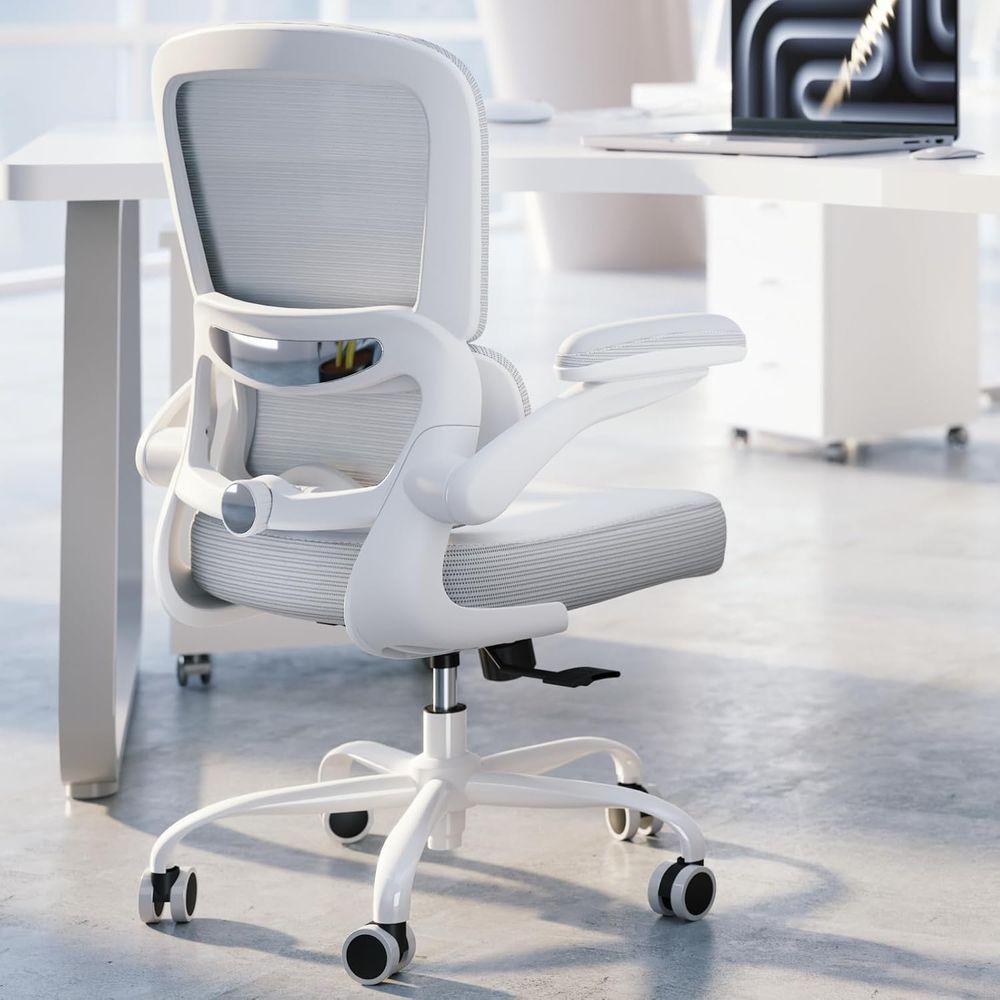 Leather Desk Pad - Ergonomic Desk Chair with Adjustable Lumbar