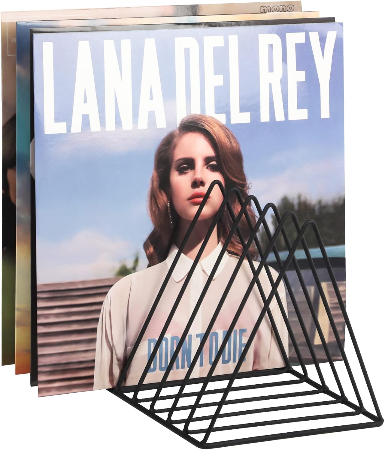 Magazine Holder Rack - 9 Slot Vinyl Record Holder, Triangle
