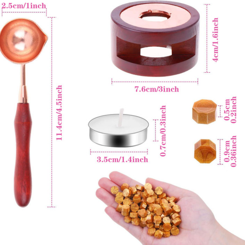 Wax Seal Set Includes 200 Gold - Wax Seal Stamp Set ulasan dan harga