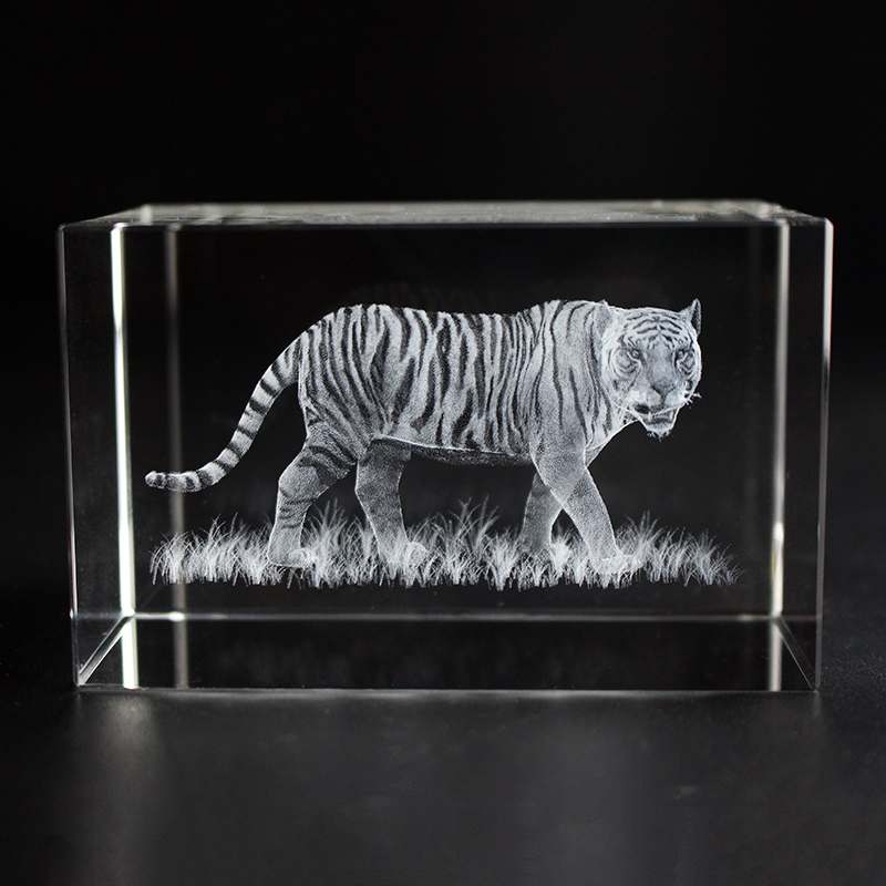 K9 Crystal Tiger Model Statue  - Paper Weight Crystal ulasan dan harga