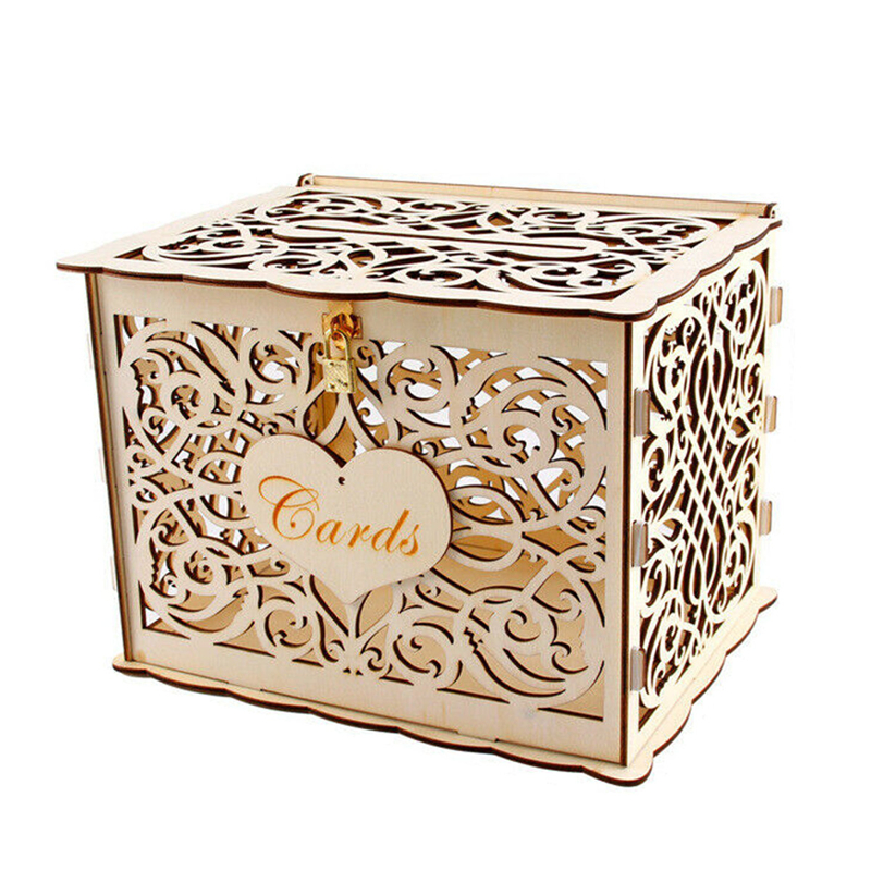 30X24X21cm DIY Wedding Gift Ca - Card Index Box ulasan dan harga