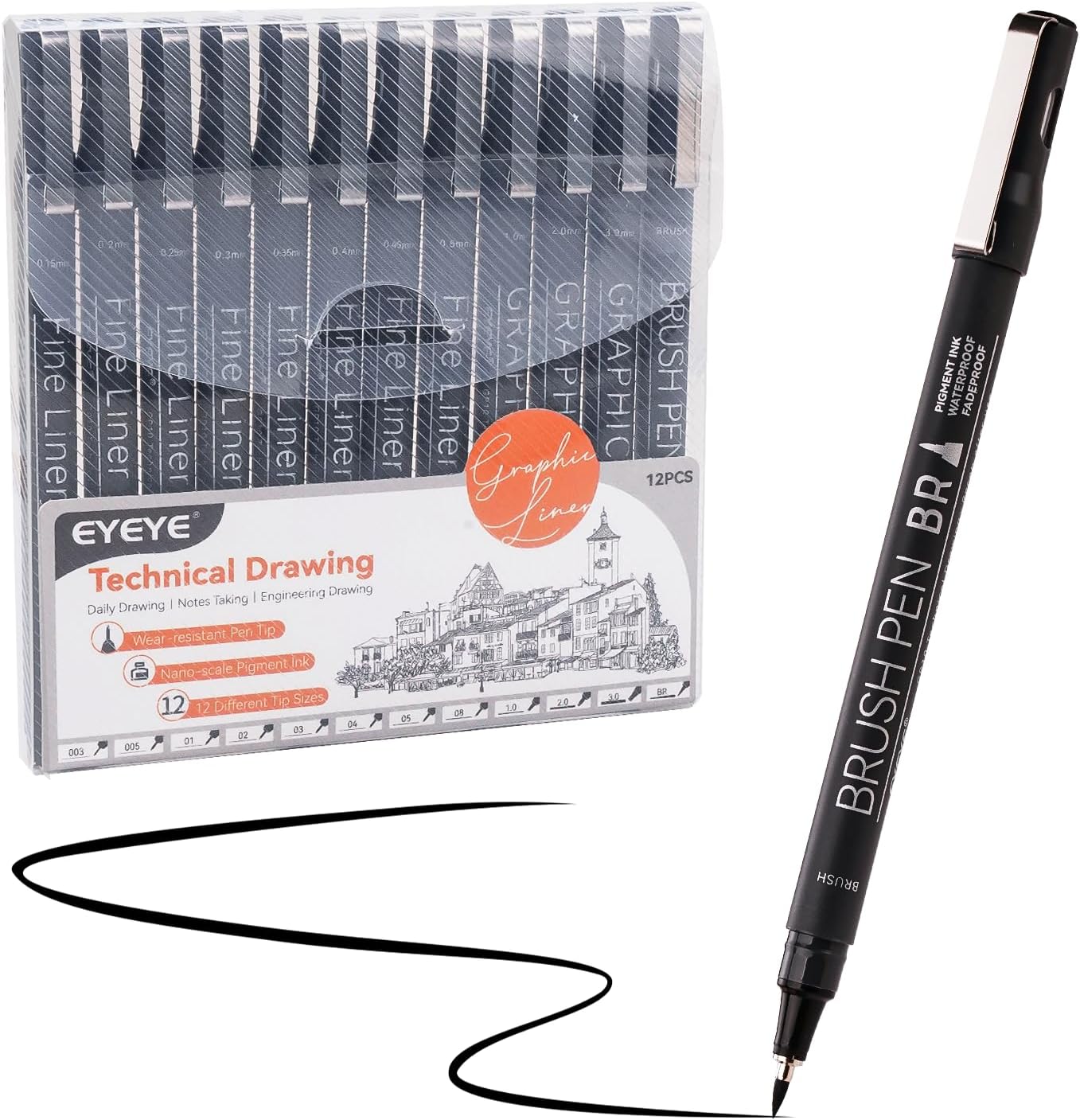 Micro Fineliner Pens Set, 12 B - Archive Box Set ulasan dan harga