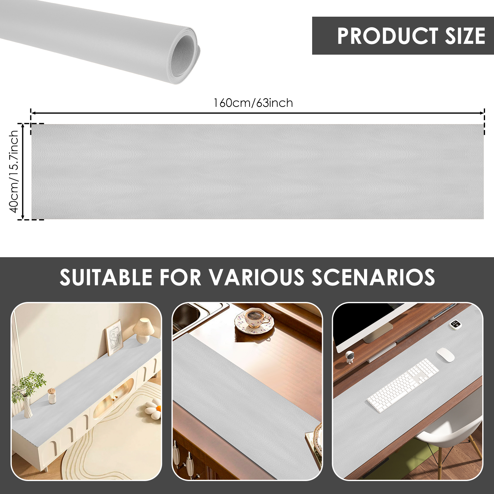 63Inch Waterproof Desk Mat PVC - Leather Desk Pad ulasan dan harga