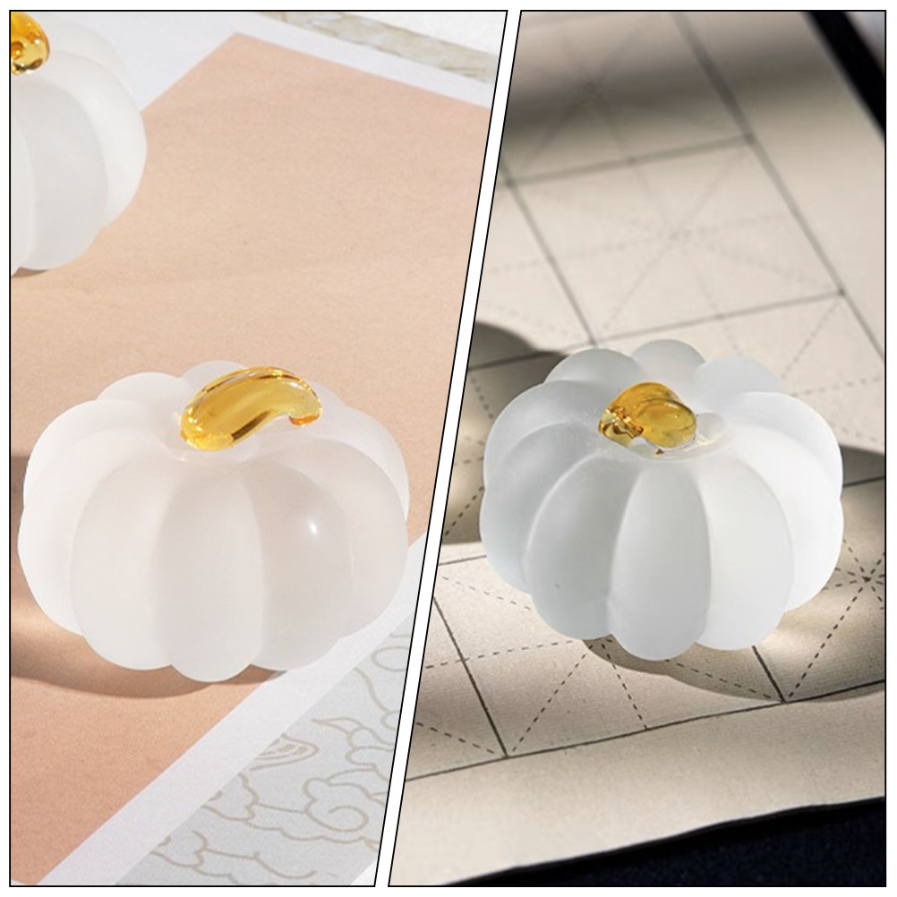 Pumpkin Shape Crystal Glass Pa - Paper Weight Crystal ulasan dan harga