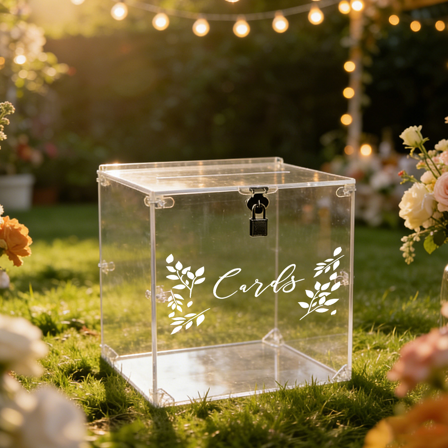 Acrylic Wedding Card Boxes wit - Card Index Box ulasan dan harga
