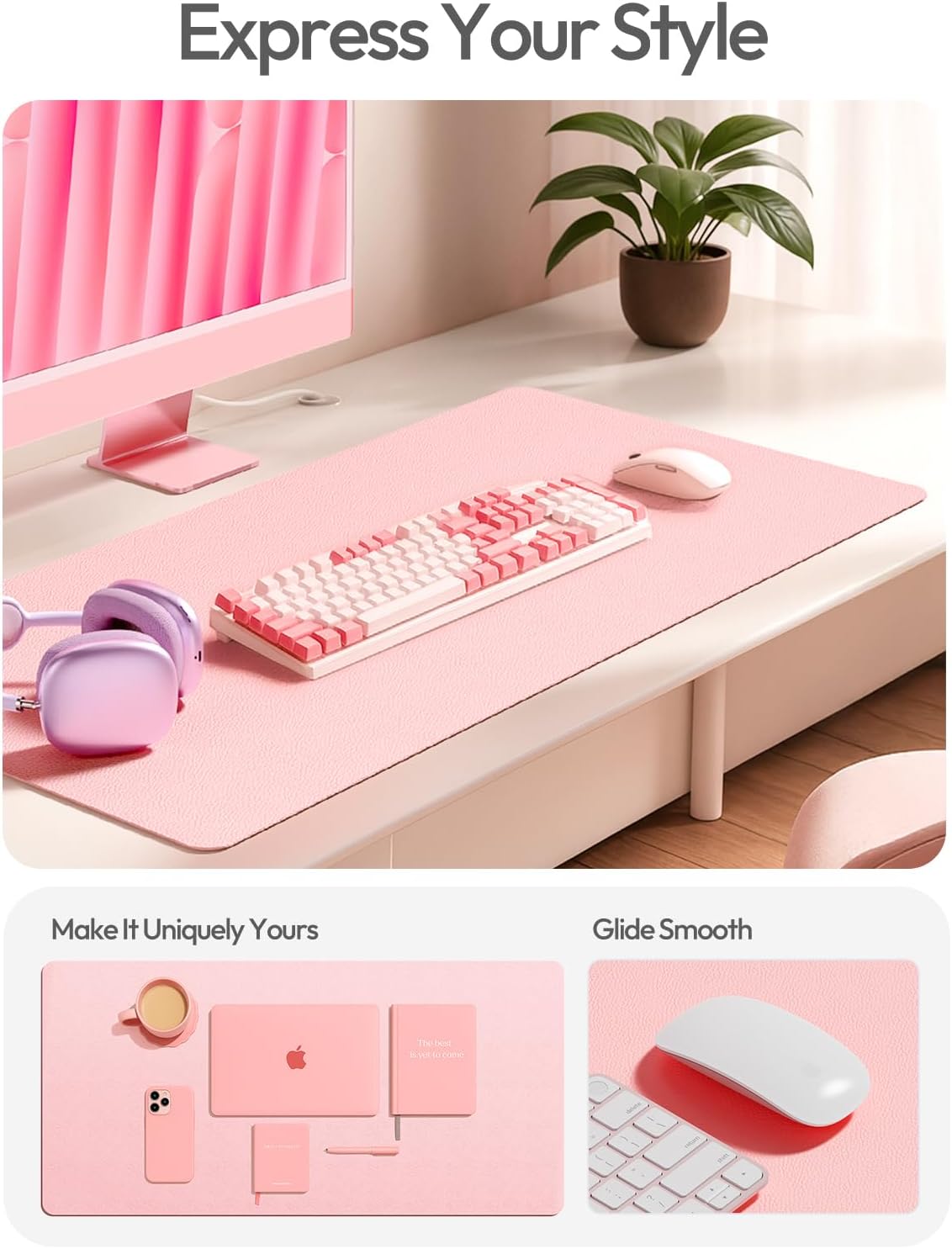 PU Leather Desk Protector with - Leather Desk Pad ulasan dan harga
