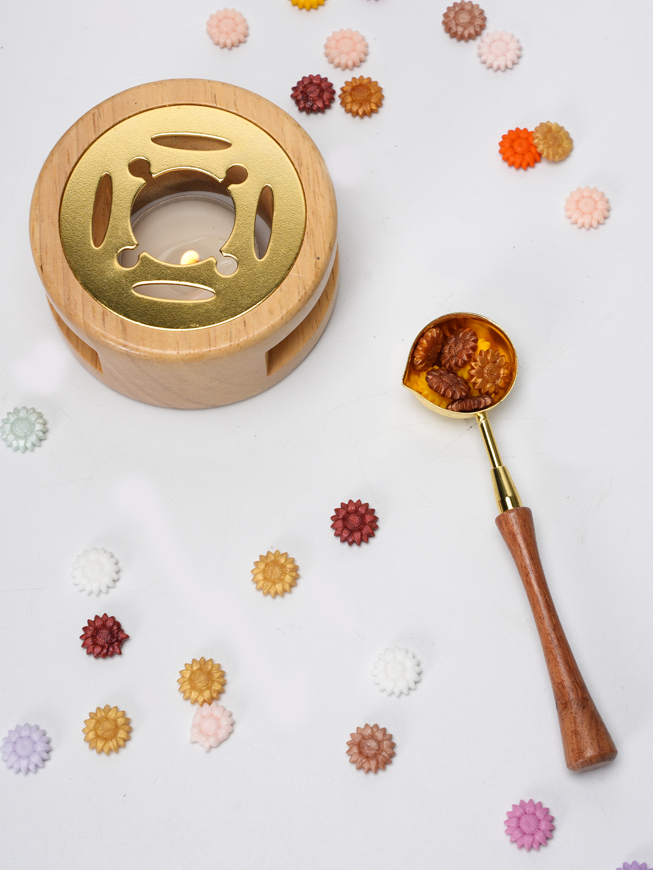 1set Wax Seal Set Wood Wax Mel - Wax Seal Stamp Set ulasan dan harga