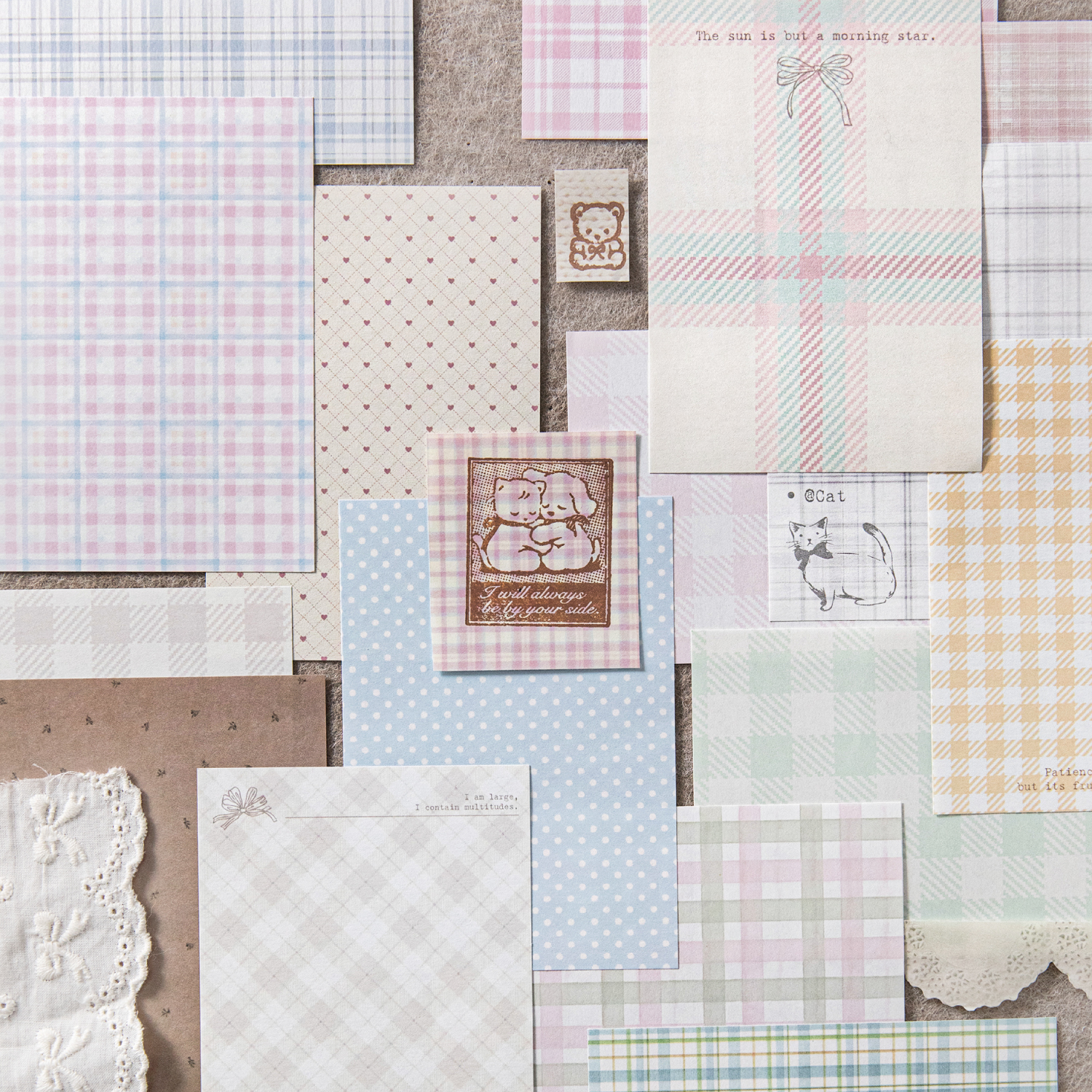 50pcs creative plaid Decor Scr - Ink Blotter Paper ulasan dan harga