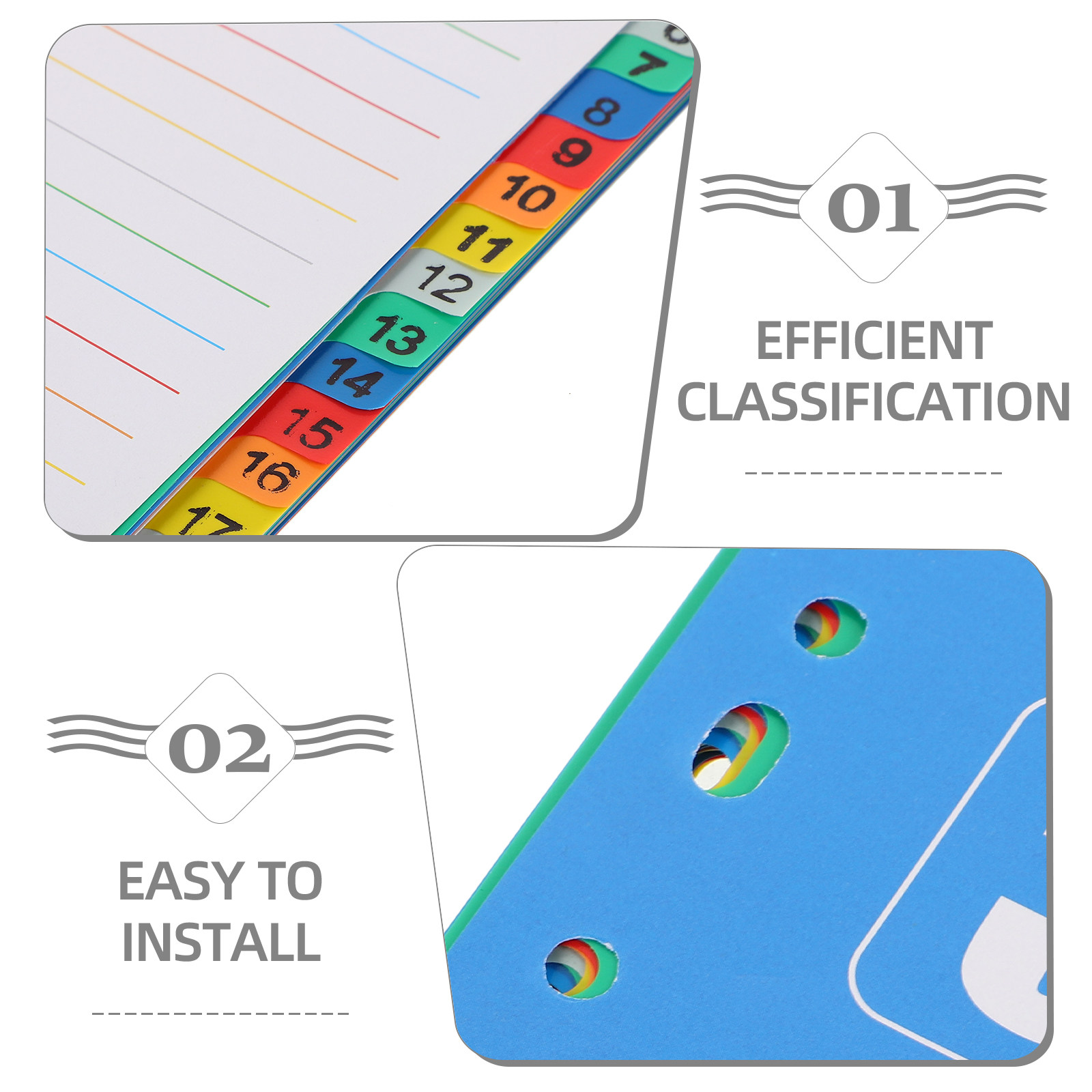1Set A4 11-Hole PP Index Divid - Tab Divider A4 ulasan dan harga
