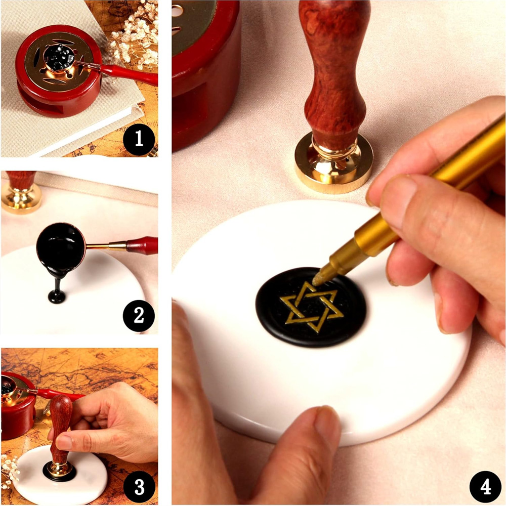 Customized Logo Wax Seal Stamp - Wax Seal Stamp Set ulasan dan harga