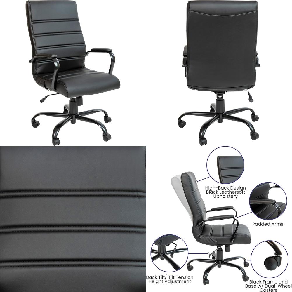 High-Back Swivel Leather Desk  - Leather Desk Pad ulasan dan harga