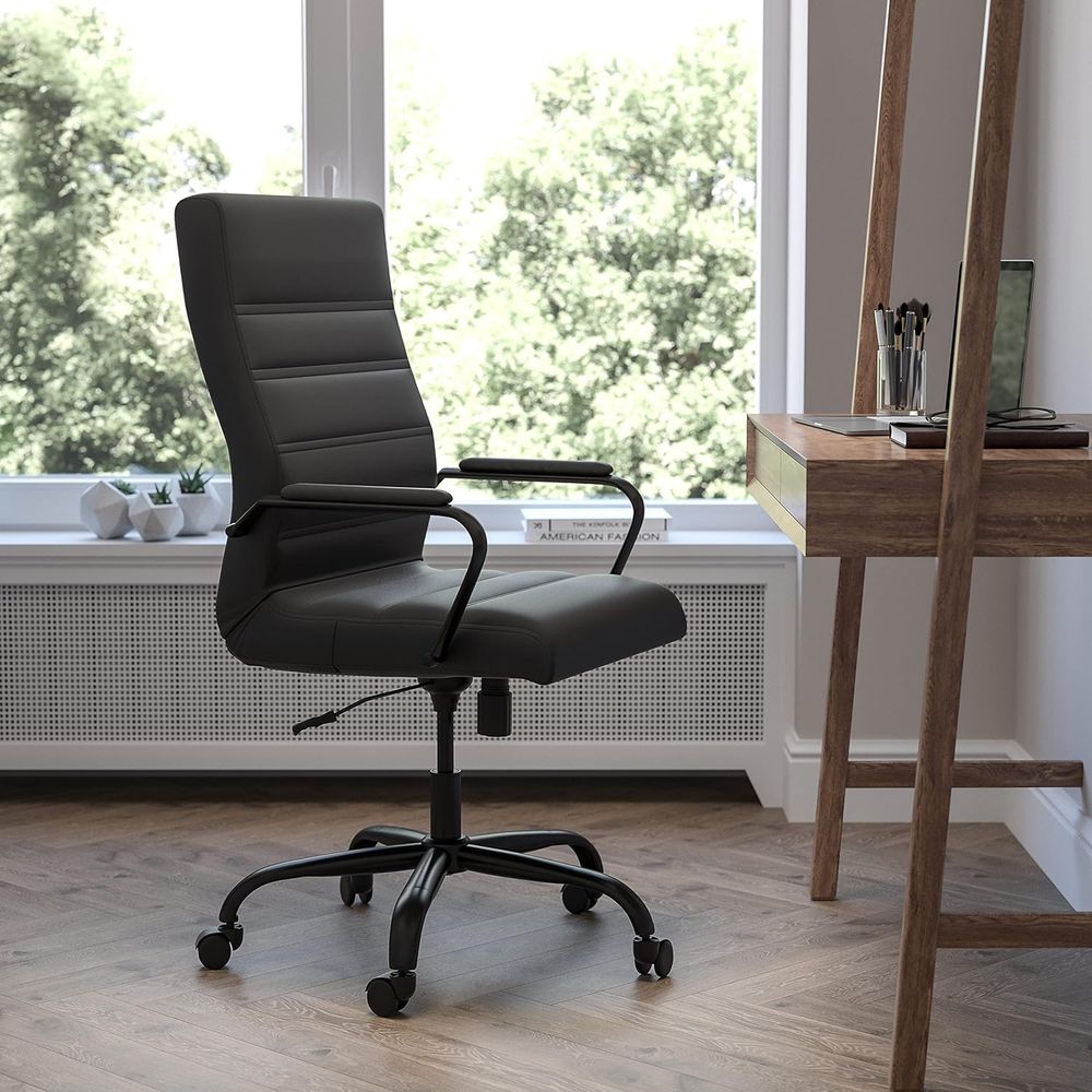 High-Back Swivel Leather Desk  - Leather Desk Pad ulasan dan harga