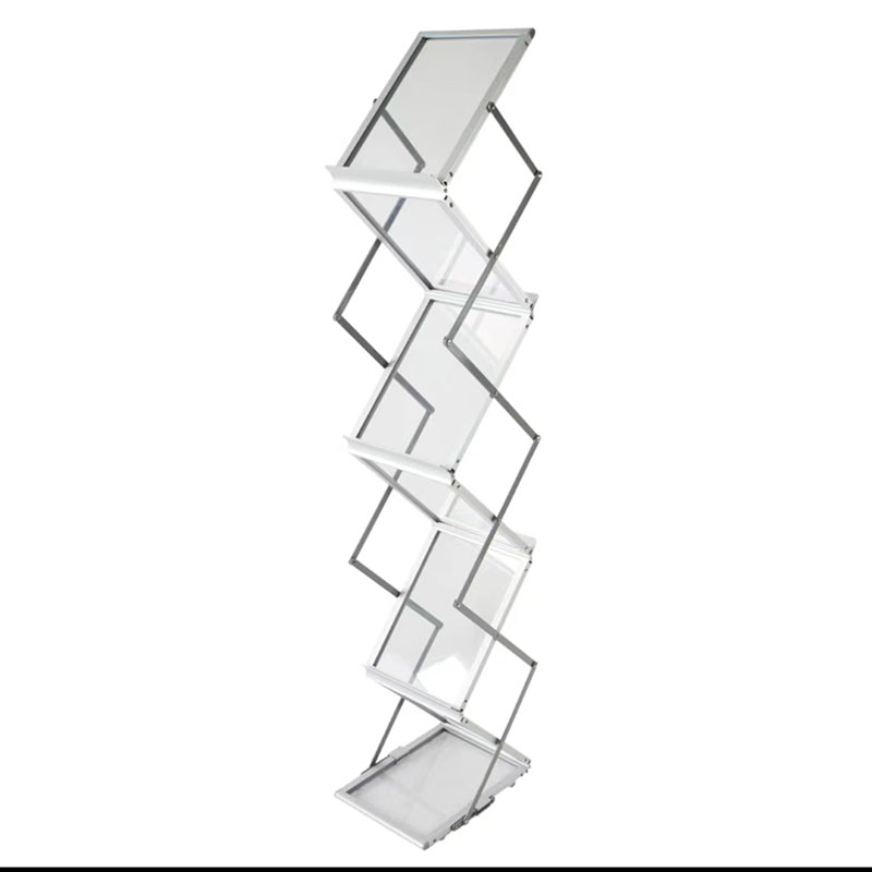 Acrylic Aluminum A4 Brochure H - Magazine Holder Rack ulasan dan harga