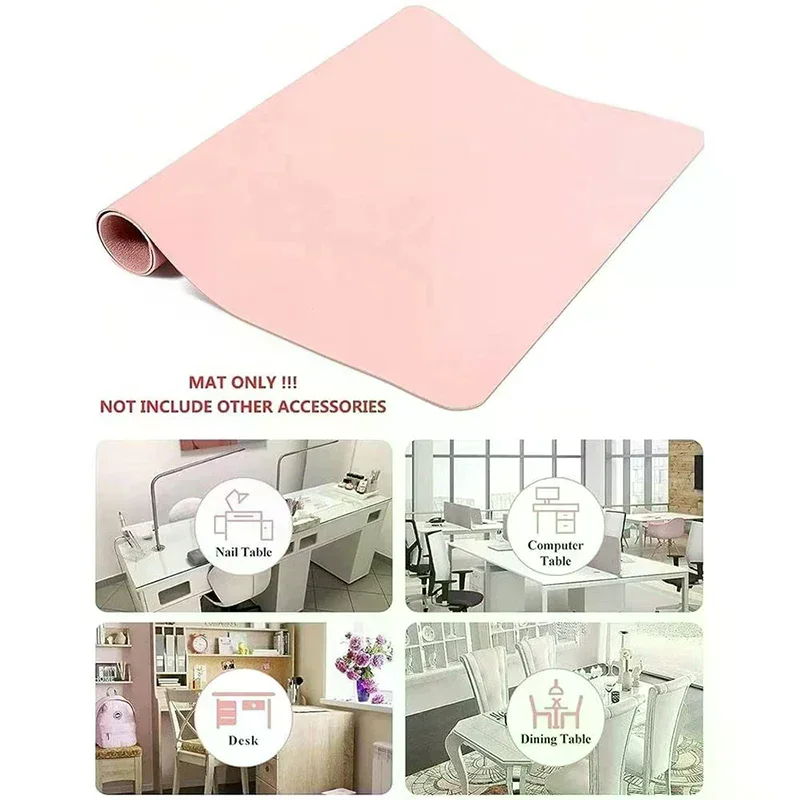 Foldable Nail Art Table Mat PU - Leather Desk Pad ulasan dan harga