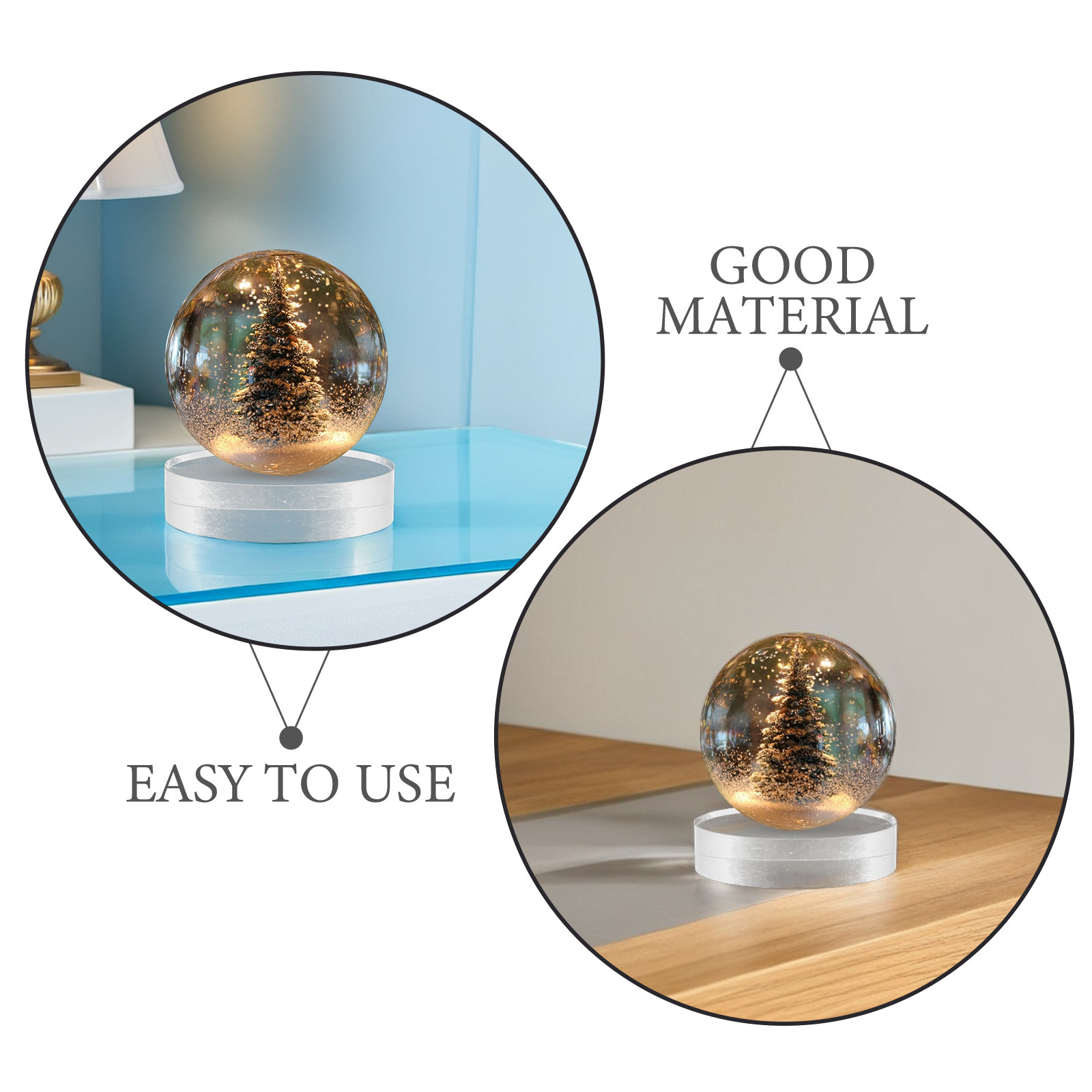2Pcs Crystal Round Paperweight - Paper Weight Crystal ulasan dan harga