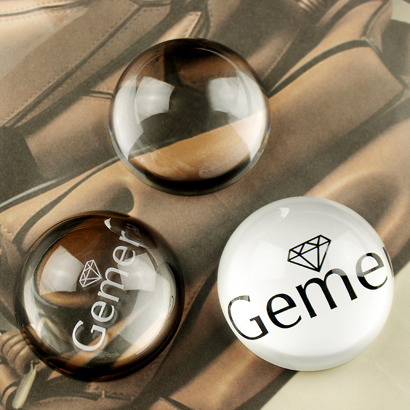 Custom Crystal Hemisphere Glas - Paper Weight Crystal ulasan dan harga