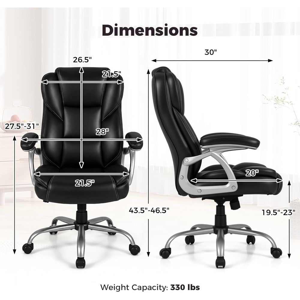 High Back Leather Ergonomic Sw - Leather Desk Pad ulasan dan harga