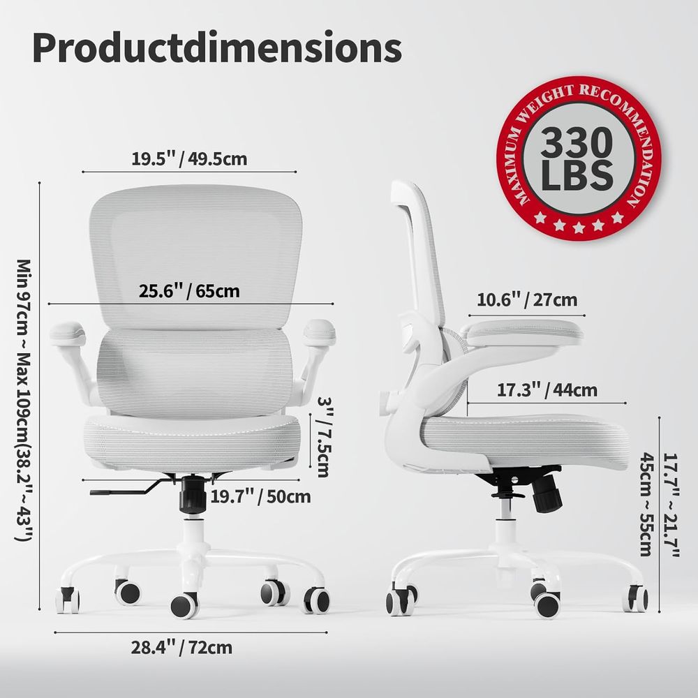 Ergonomic Desk Chair with Adju - Leather Desk Pad ulasan dan harga