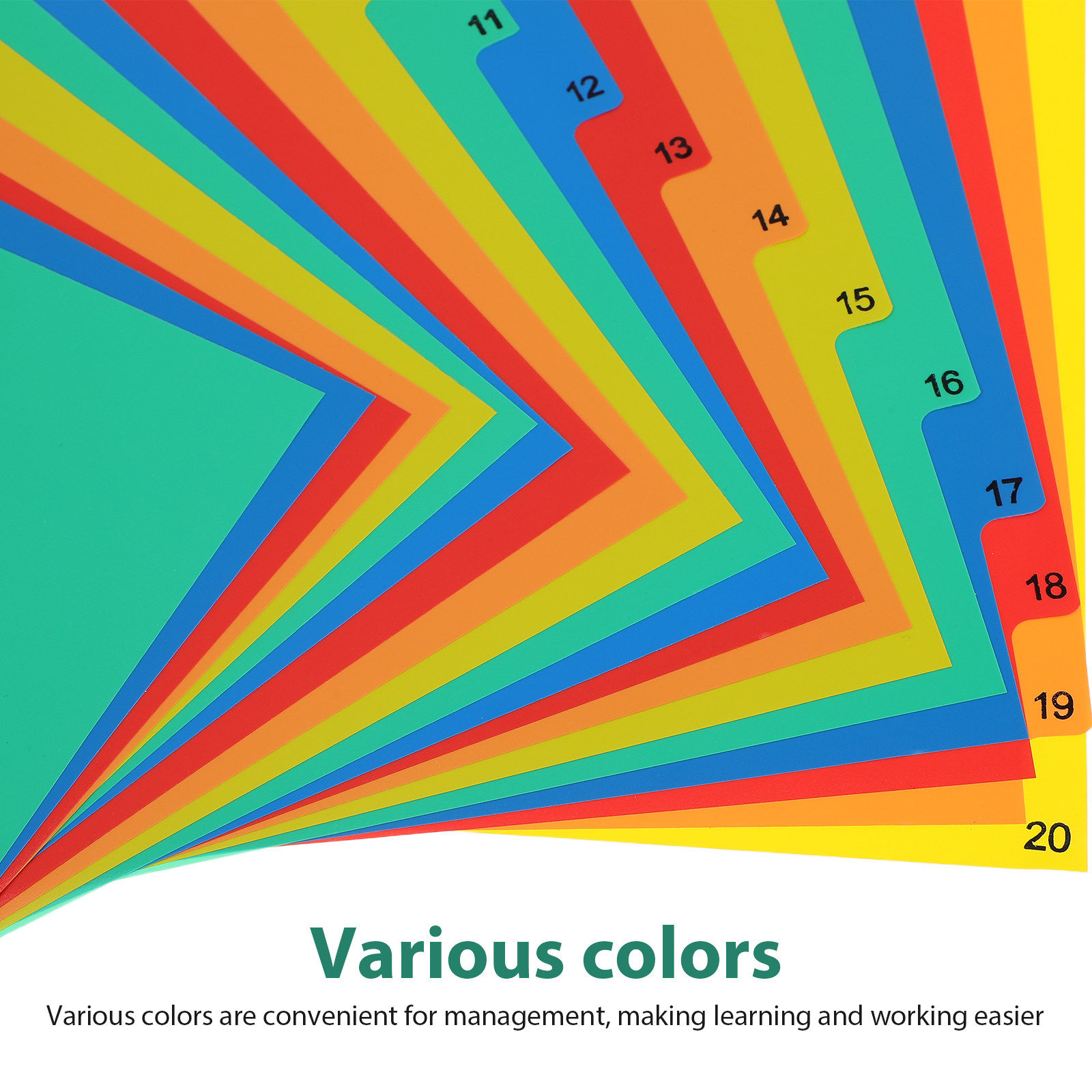 20 Pages A4 Colorful Plastic T - Tab Divider A4 ulasan dan harga