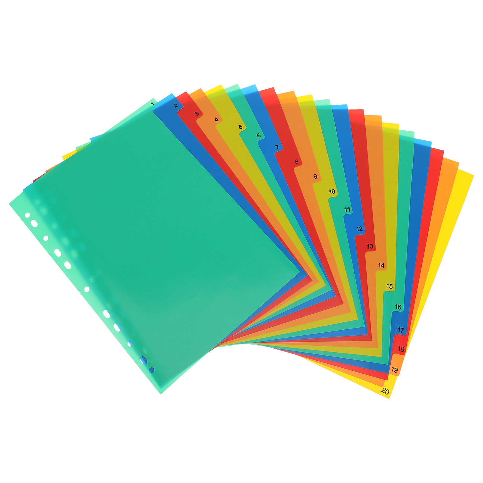 20 Pages A4 Colorful Plastic T - Tab Divider A4 ulasan dan harga