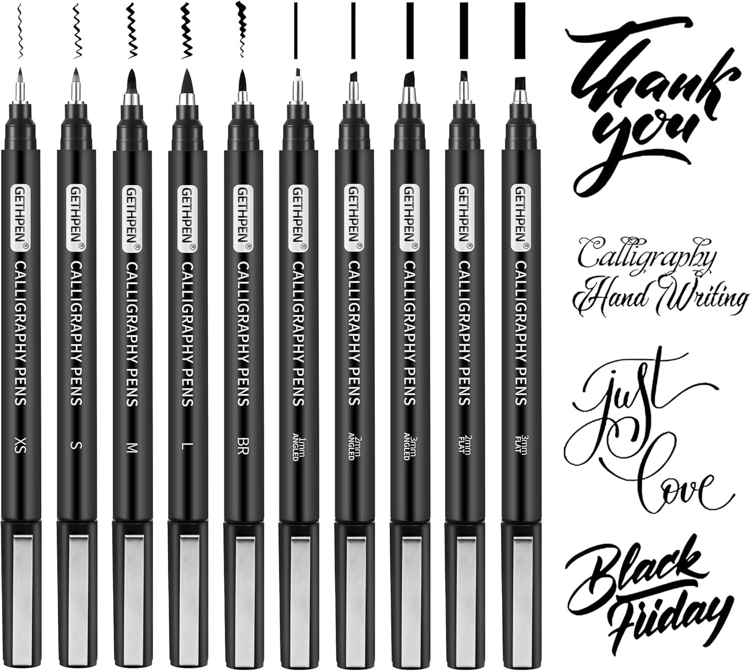 10 Size Calligraphy Pens Set f - Archive Box Set ulasan dan harga