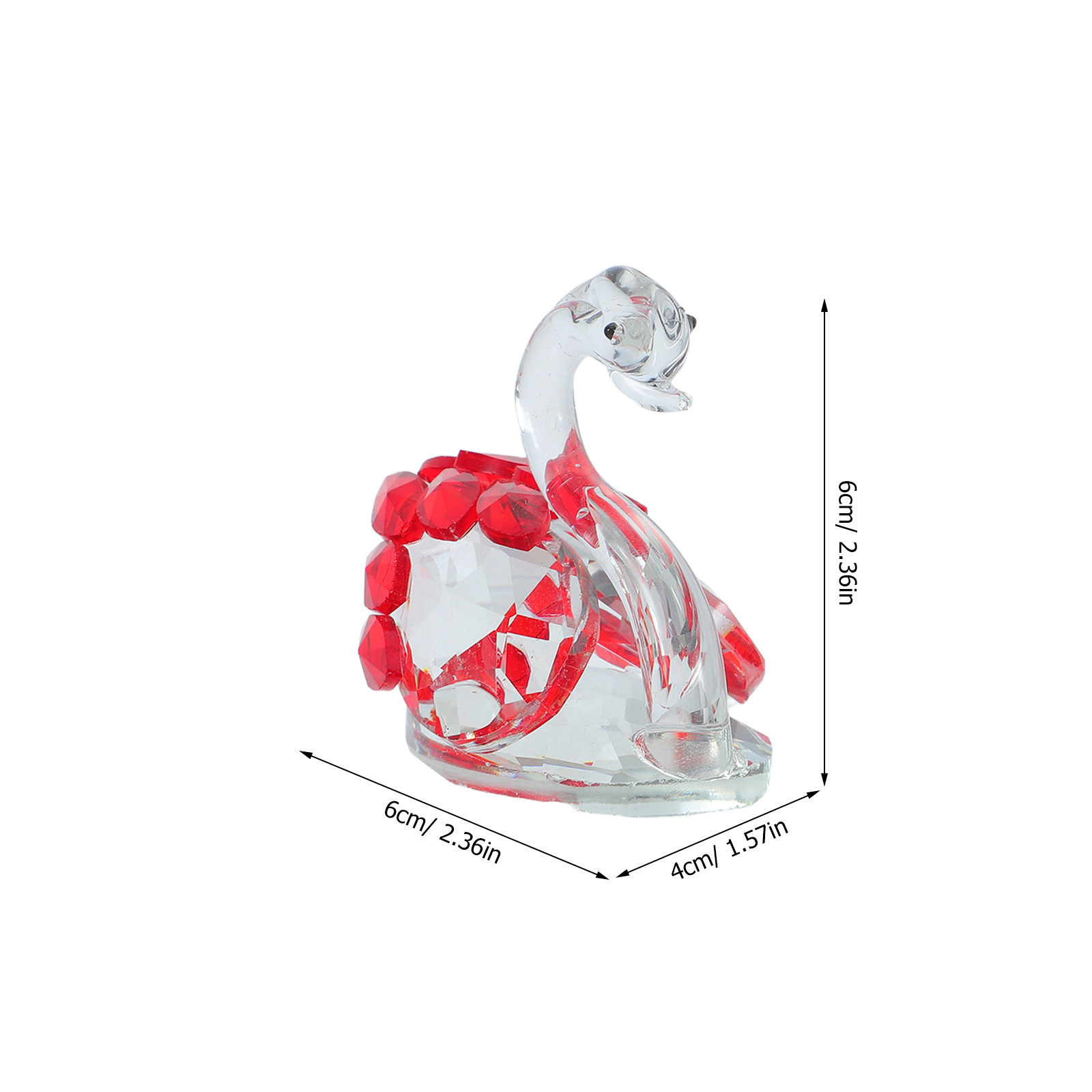 2Pcs Crystal Swan Decor Lover  - Paper Weight Crystal ulasan dan harga