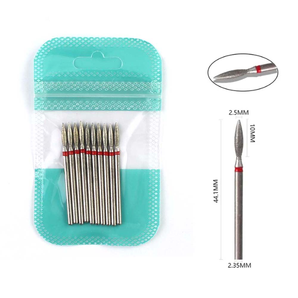 10pcs Diamond Nail Drill Bits  - Gel Refill Pack ulasan dan harga