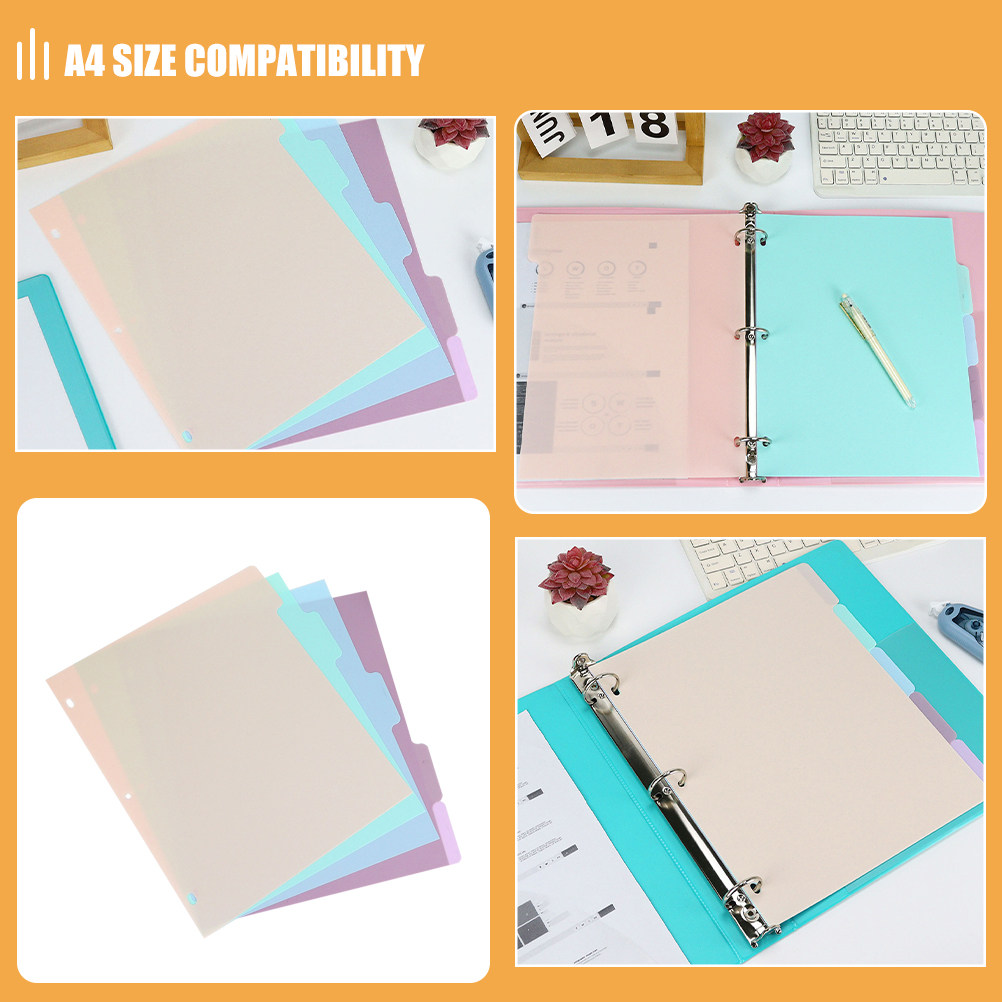 1Set A4 Plastic Binder Divider - Tab Divider A4 ulasan dan harga