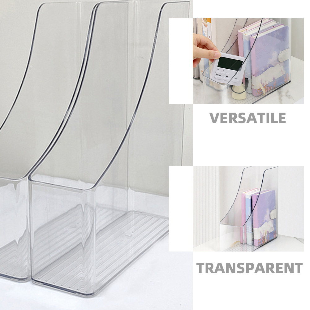 2Pcs Transparent File Organize - Magazine Holder Rack ulasan dan harga