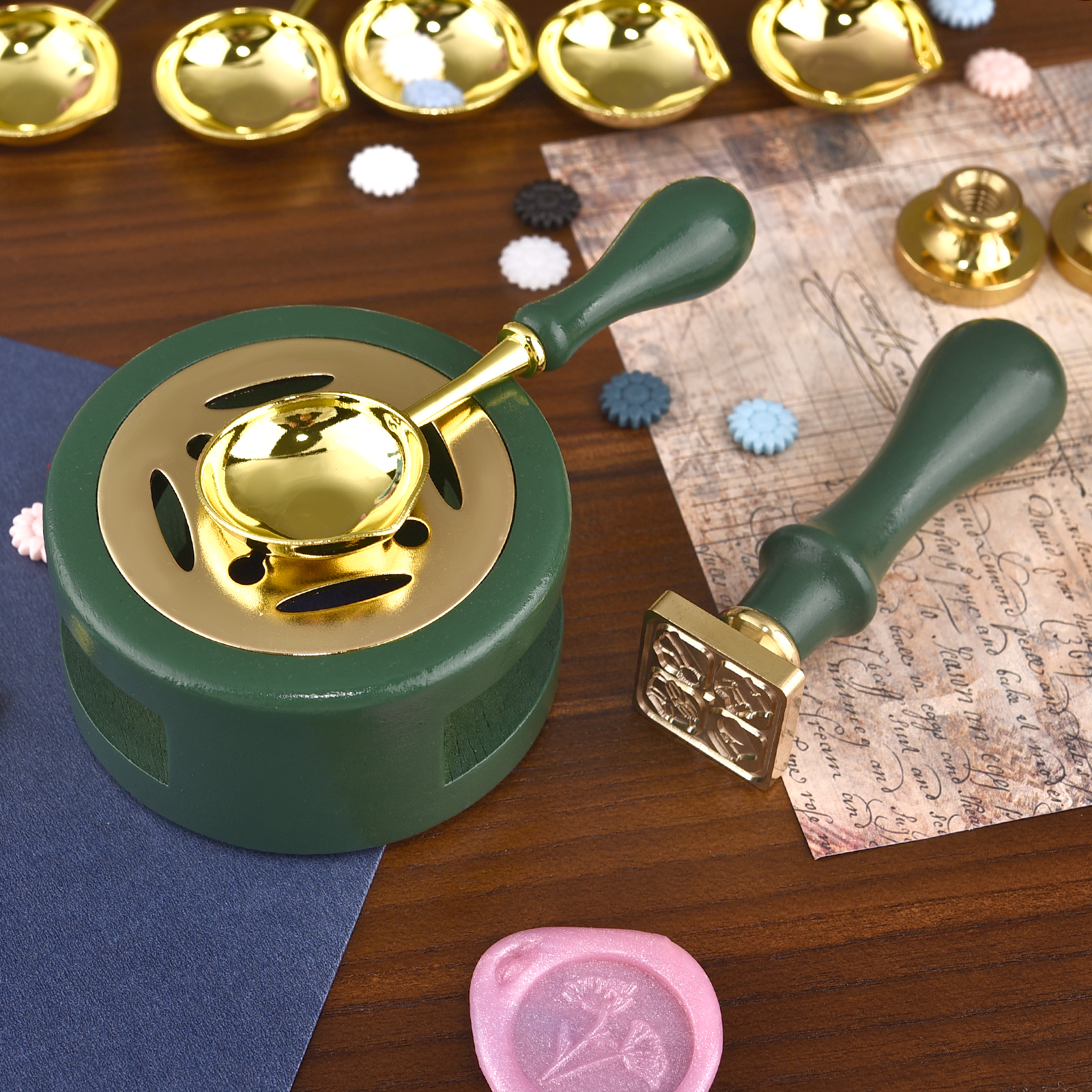 2/3Pcs Set Retro Sealing Wax F - Wax Seal Stamp Set ulasan dan harga