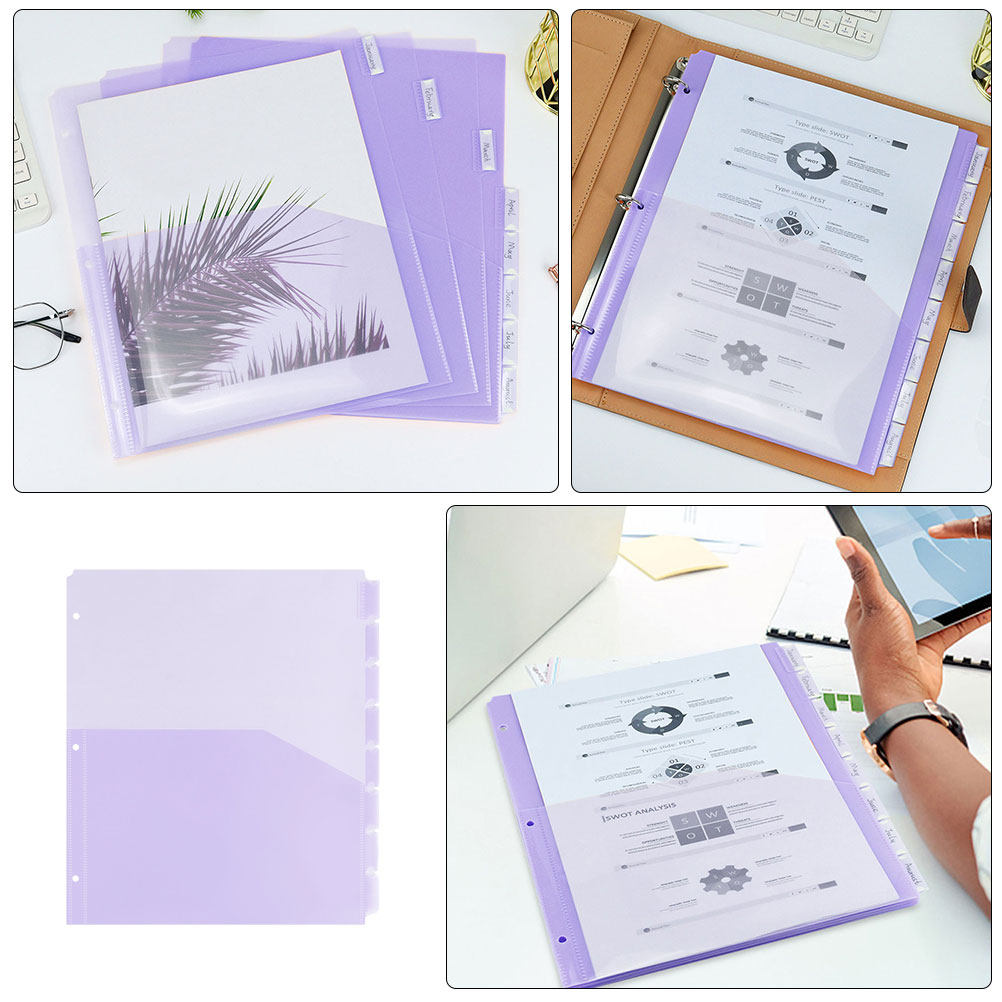 2Sets Binder Pockets Dividers  - Tab Divider A4 ulasan dan harga
