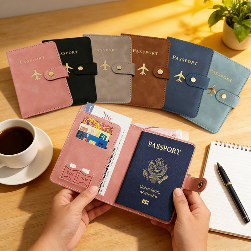 Leather Passport Holder Covers - Index Card Holder ulasan dan harga