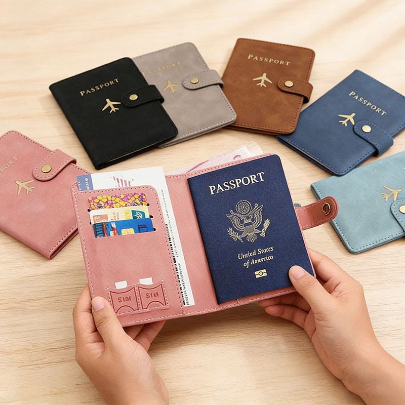 Leather Passport Holder Covers - Index Card Holder ulasan dan harga