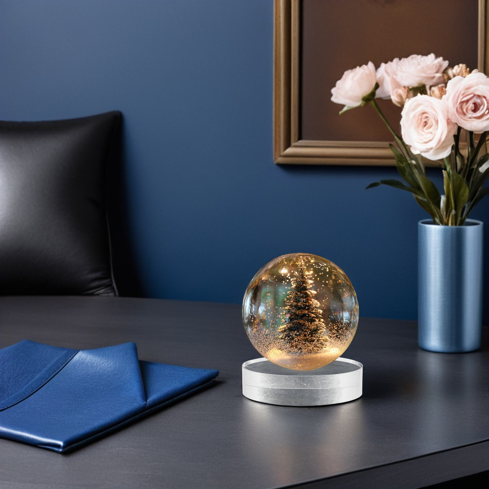 2Pcs Round Crystal Paperweight - Book Weight Glass ulasan dan harga