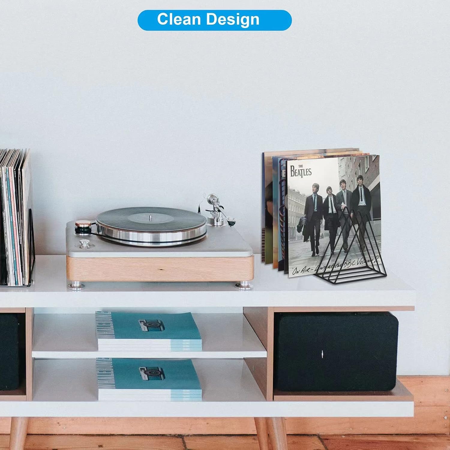 9 Slot Vinyl Record Holder, Tr - Magazine Holder Rack ulasan dan harga
