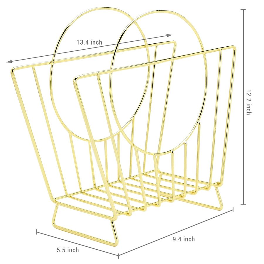 MidCentury Brass Plated Metal  - Magazine Holder Rack ulasan dan harga