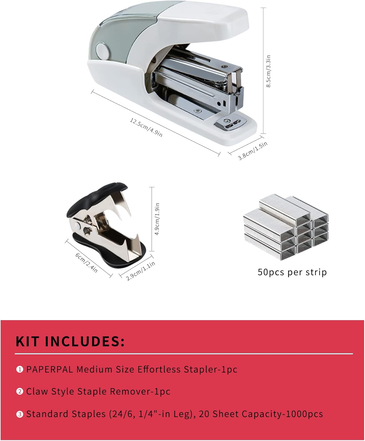Effortless Standard Stapler Se - Stapler Half Strip ulasan dan harga