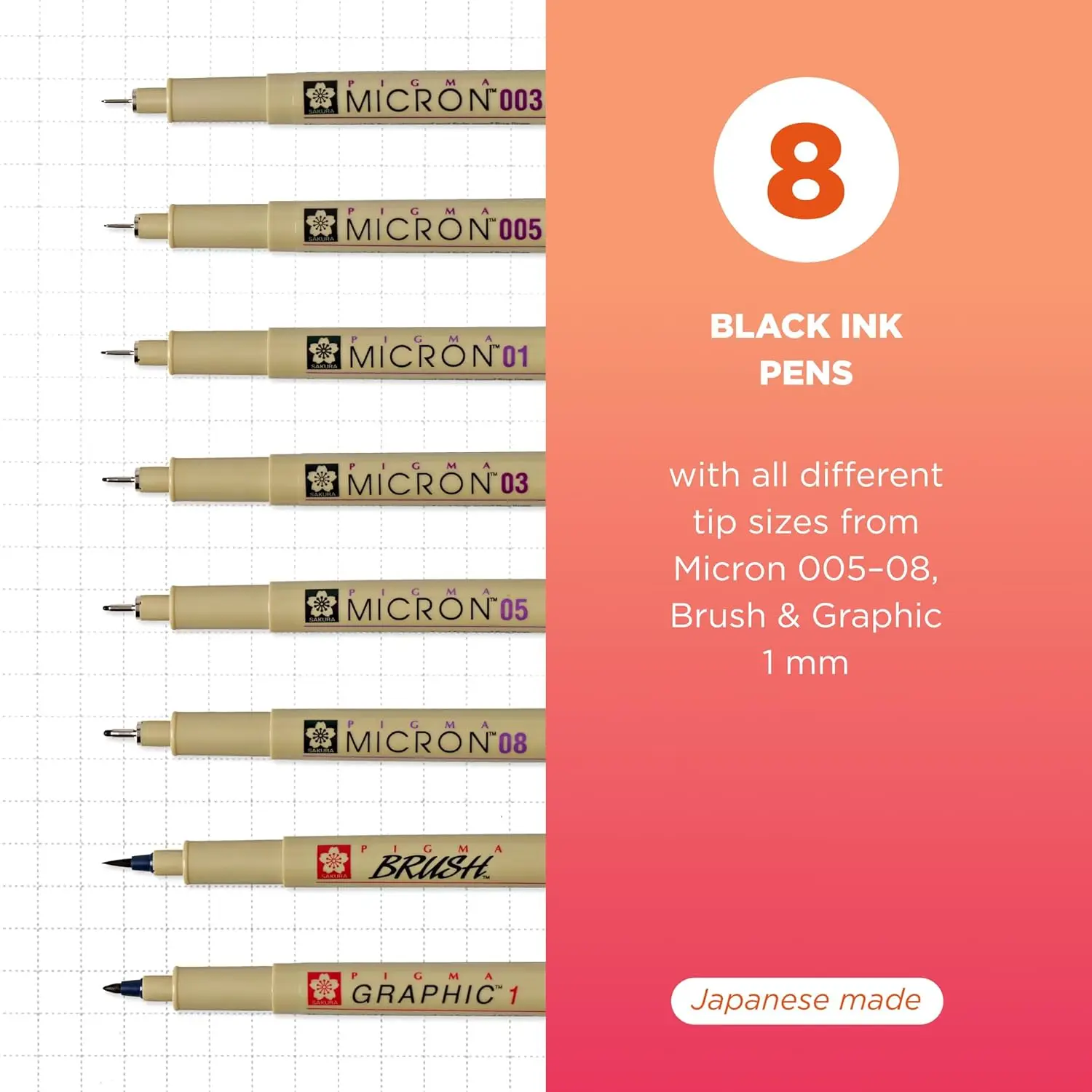 Fineliner Drawing Pens Set, 8  - Archive Box Set ulasan dan harga