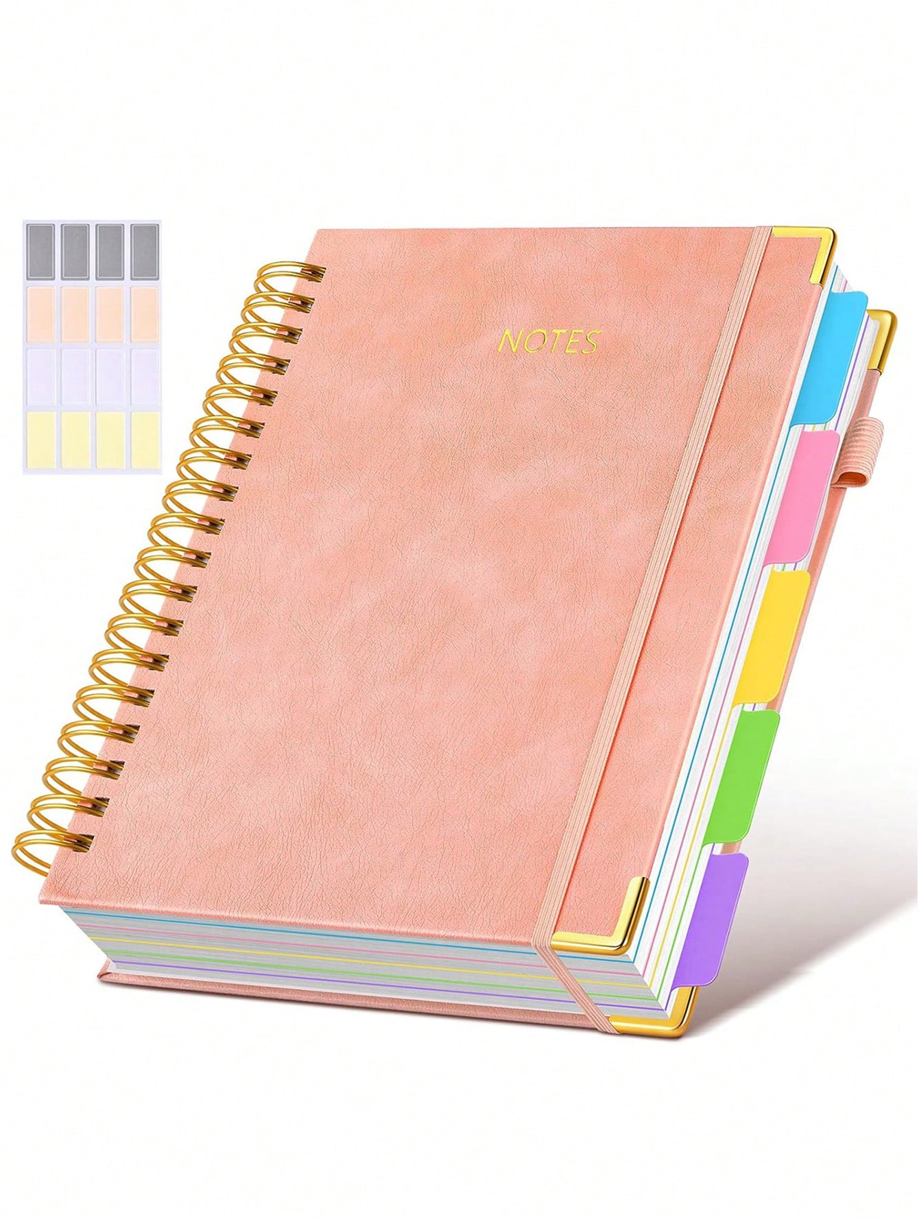 1PC Hardcover Spiral Notebook  - Tab Divider A4 ulasan dan harga
