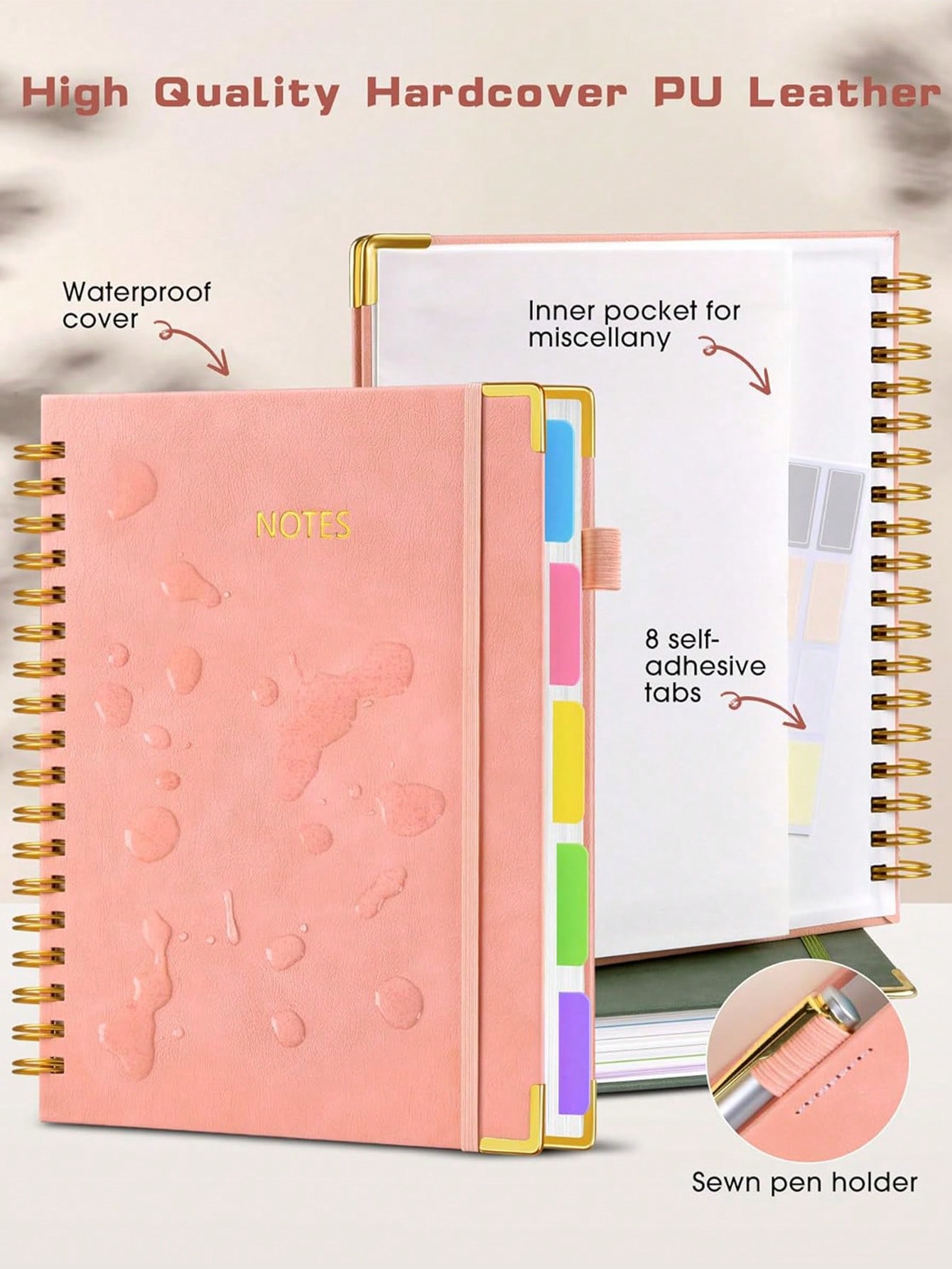 1PC Hardcover Spiral Notebook  - Tab Divider A4 ulasan dan harga