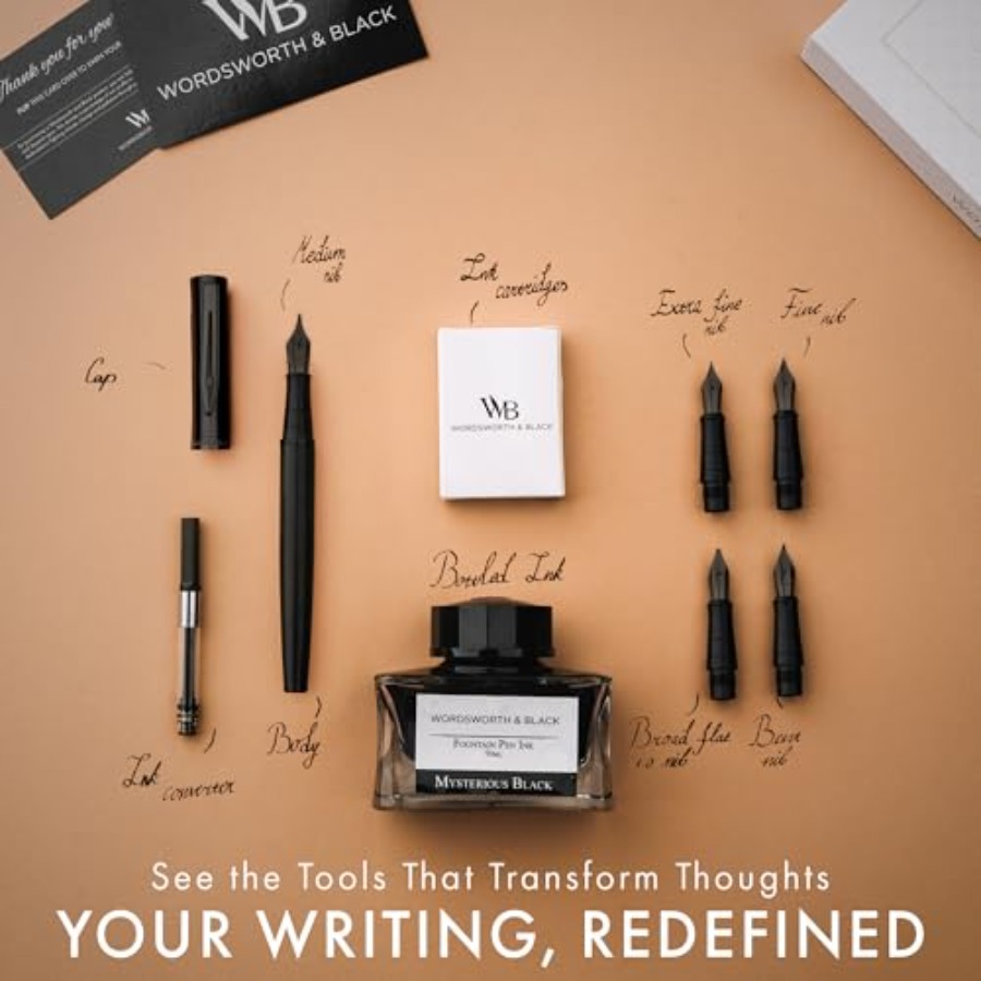 Fountain Pen Gift Set, Include - Fountain Pen Bottled Ink ulasan dan harga