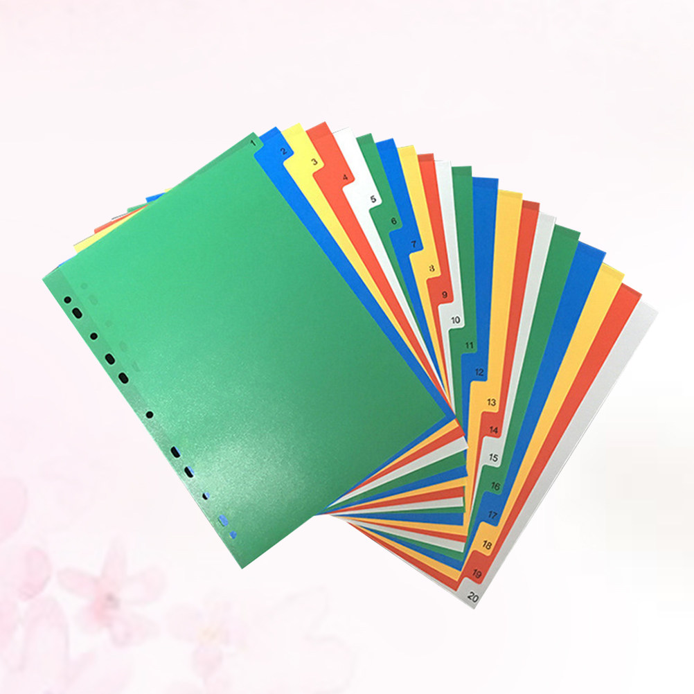 40Pcs A4 Multi-Color Insertabl - Tab Divider A4 ulasan dan harga