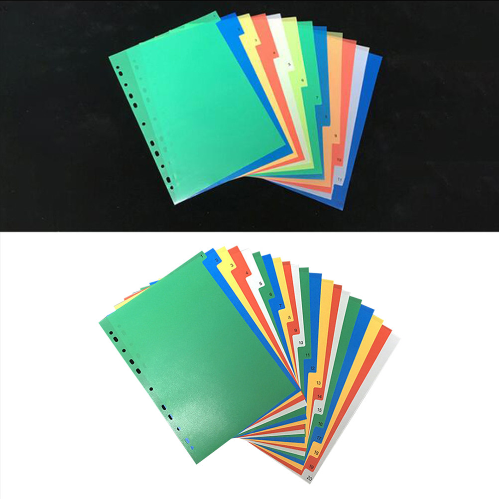 40Pcs A4 Multi-Color Insertabl - Tab Divider A4 ulasan dan harga