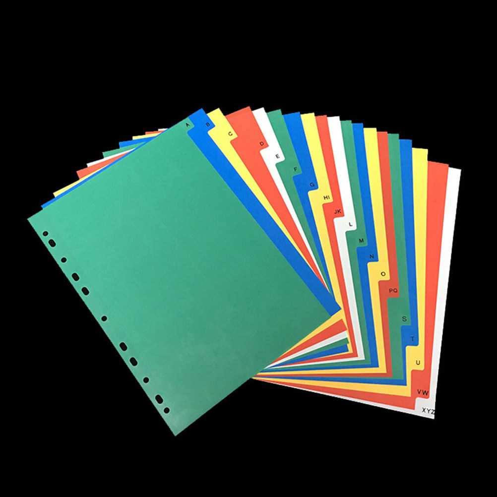40Pcs A4 Multi-Color Insertabl - Tab Divider A4 ulasan dan harga