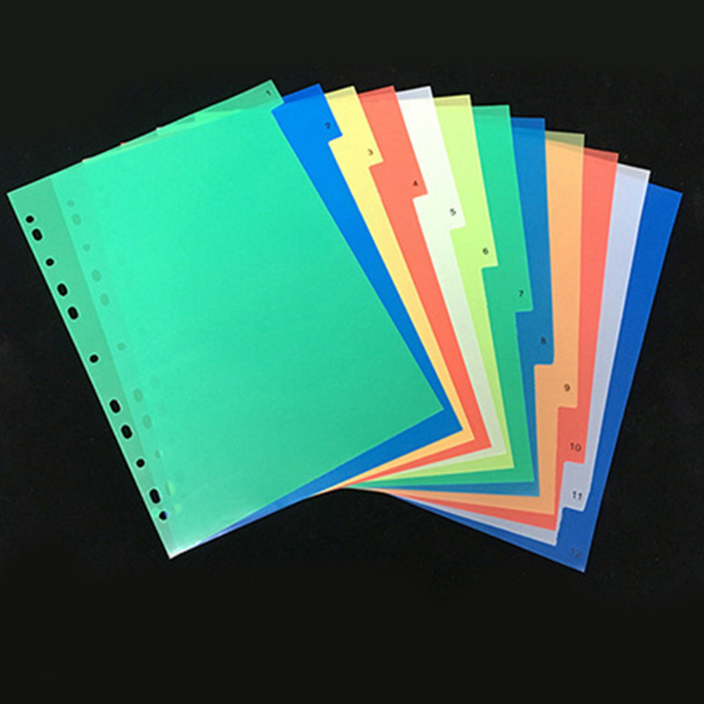 40Pcs A4 Multi-Color Insertabl - Tab Divider A4 ulasan dan harga